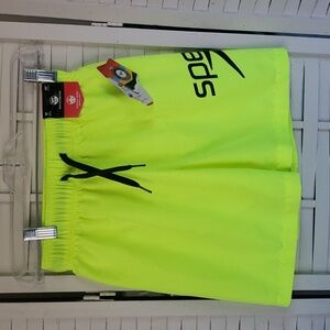 Speedo Neon Yellow Youth Shorts Size M nwt